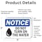 Signmission Do Not Turn On The Water Sign With Symbol, 5 in W x Rectangle, Vinyl Decal OS-2PACK-NS-D-35-L-11394 - alternate 6